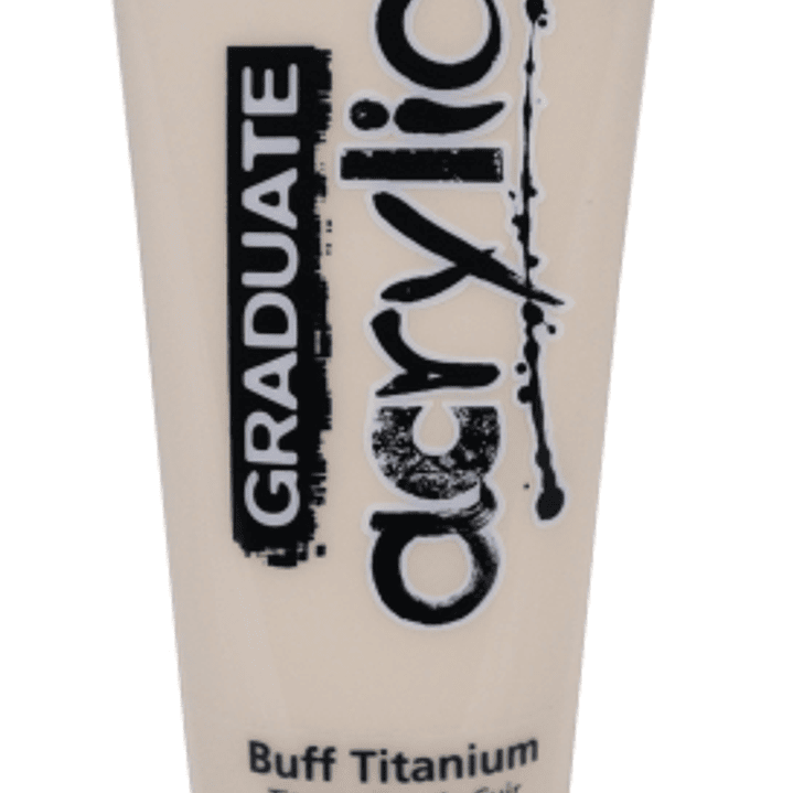Daler Rowney Graduate Pintura Acrilica - Tubo de Plastico - 120ml - Color Titanio Buff 1