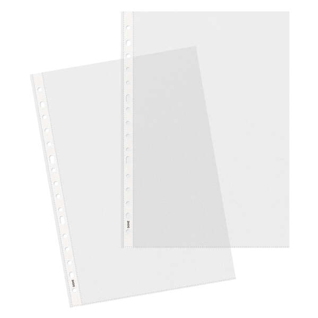 Dohe 100 Fundas Multitaladro con 16 Perforaciones - 100mm - Polipropileno Rugoso 1