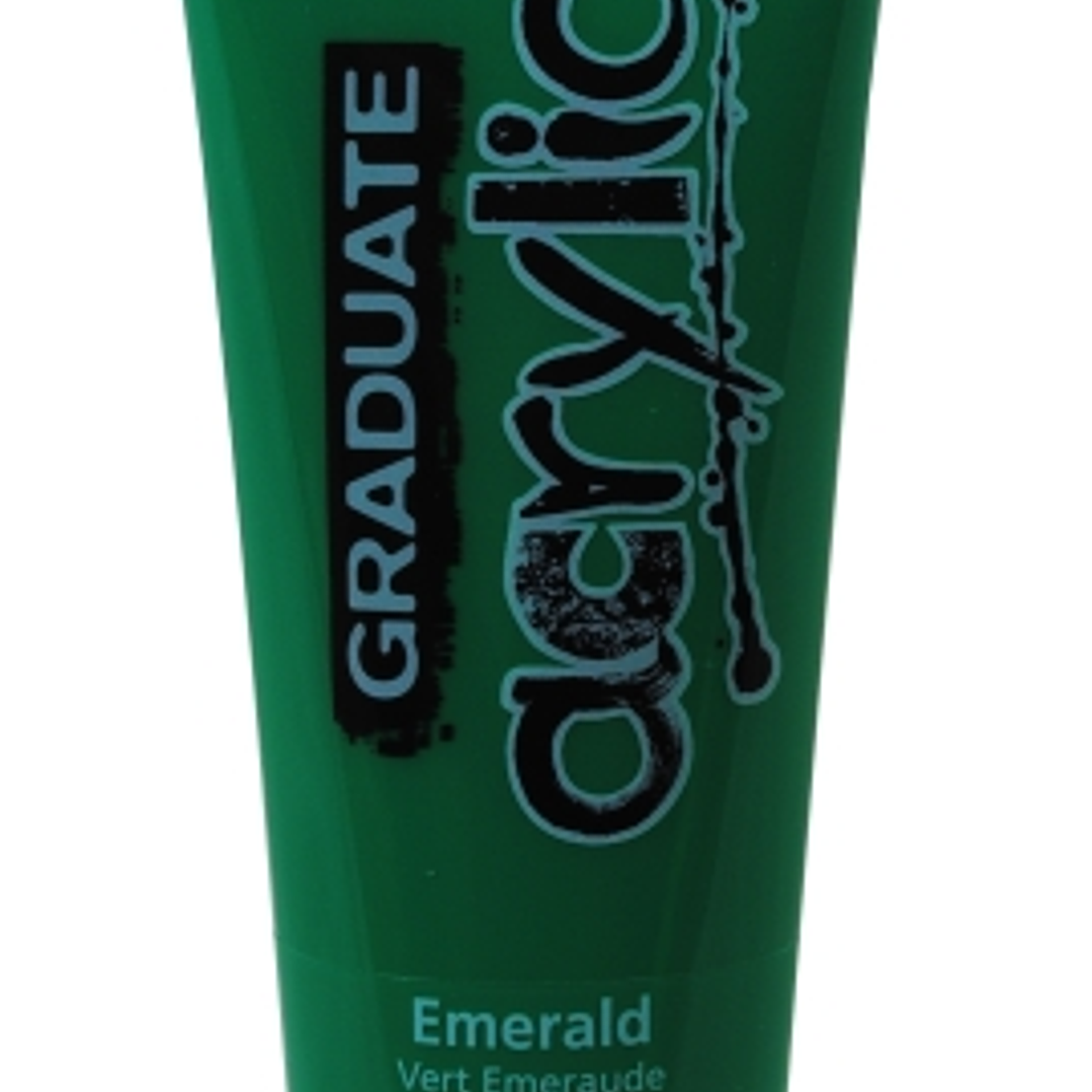 Daler Rowney Graduate Pintura Acrilica - Tubo de Plastico - 120ml - Color Verde Esmeralda 1