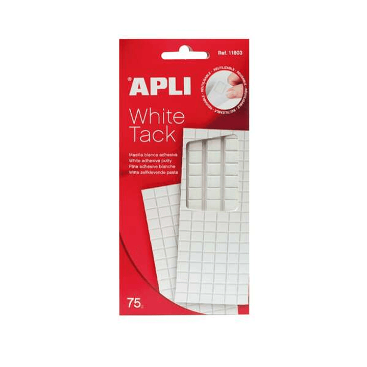 Apli Masilla Blanca Precortada 75g - Moldeable - Removible - Color Blanco 1