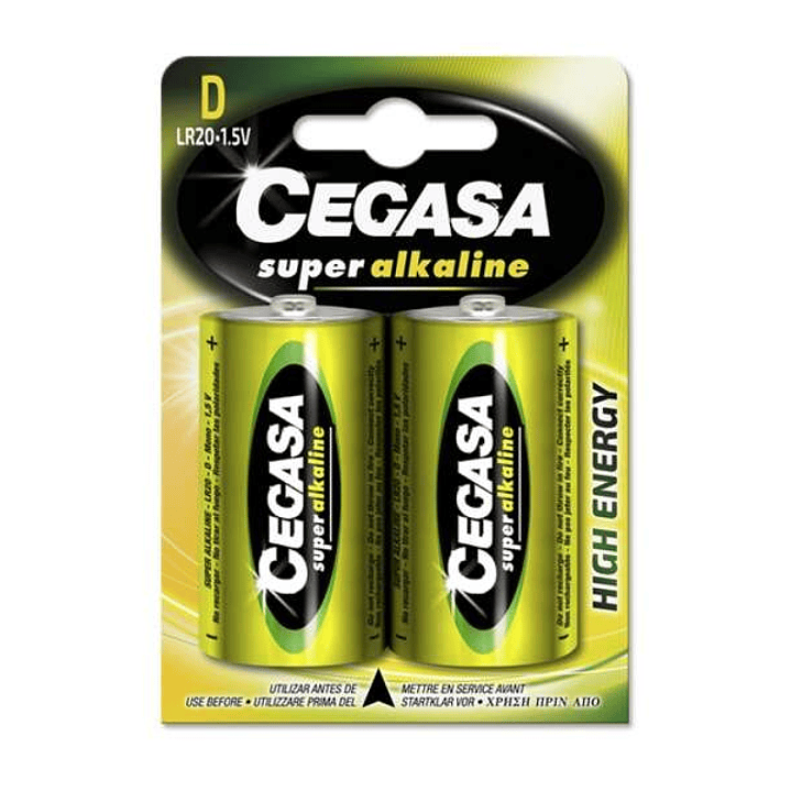 Cegasa Super Alcaline LR20 Pack 2 Pilas LR20 1.5V - Alta Tecnologia - Fiabilidad - Elevado Rendimiento 1