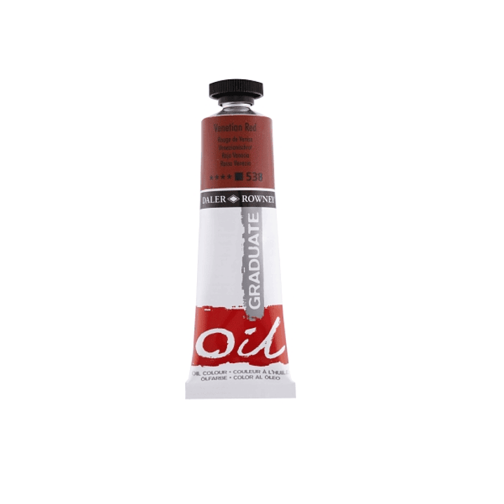 Daler Rowney Graduate Pintura al Oleo - Tubo de Aluminio - 38ml - Color Rojo Veneciano 1