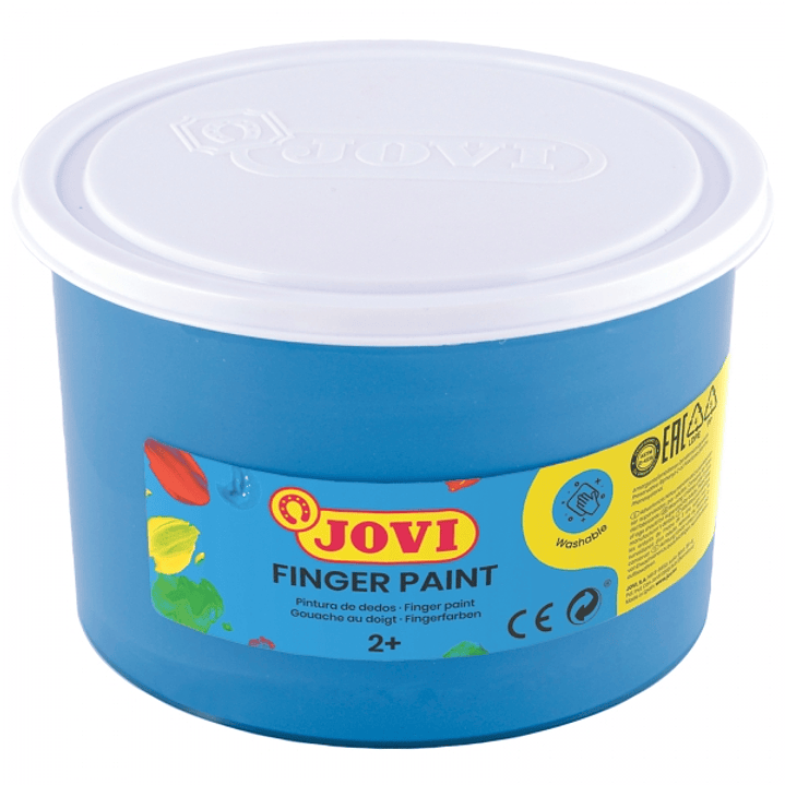 Jovi Finger Paint Bote de 500ml Pintura de Dedos - Ingredientes Naturales - Colores Mezclables - Textura Gelatinosa - Lavable - sin Gluten - No Toxico 1
