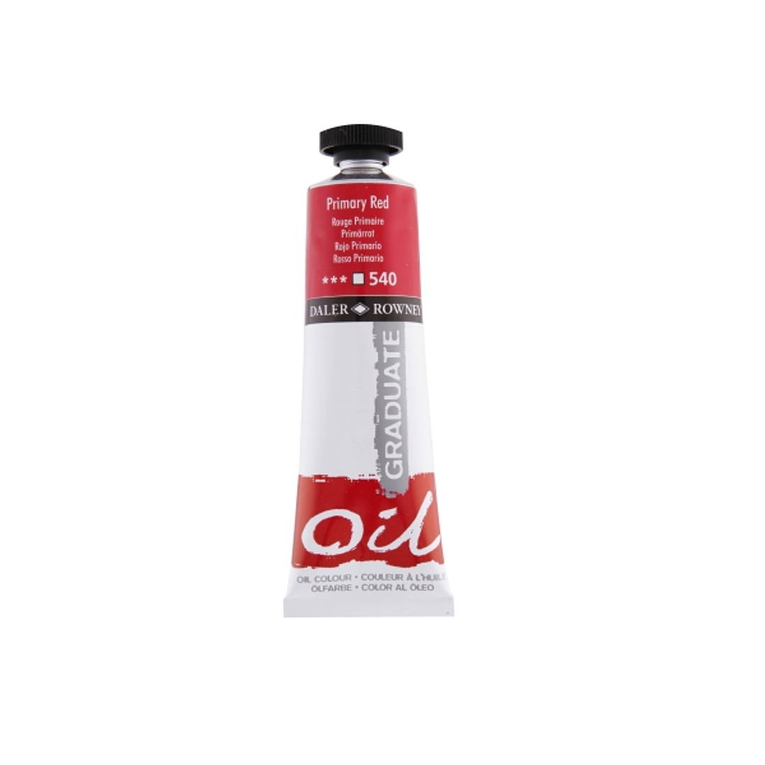 Daler Rowney Graduate Pintura al Oleo - Tubo de Aluminio - 38ml - Color Rojo Primario 1
