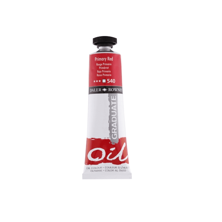 Daler Rowney Graduate Pintura al Oleo - Tubo de Aluminio - 38ml - Color Rojo Primario 1