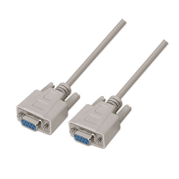 Aisens Cable Serie RS232 - DB9/H-DB9/H - 1.8m - Color Beige 1