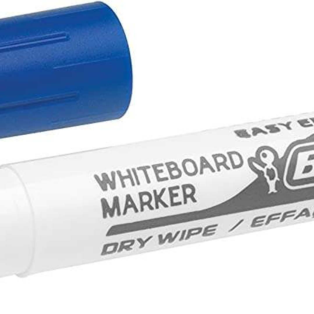 Bic Velleda 1741 Marcador para Pizarra - Punta de 4.5 mm - Trazo 1.4mm - Tinta con Base de Acetona - Borrado Optimo - Larga Duracion - Color Azul 1