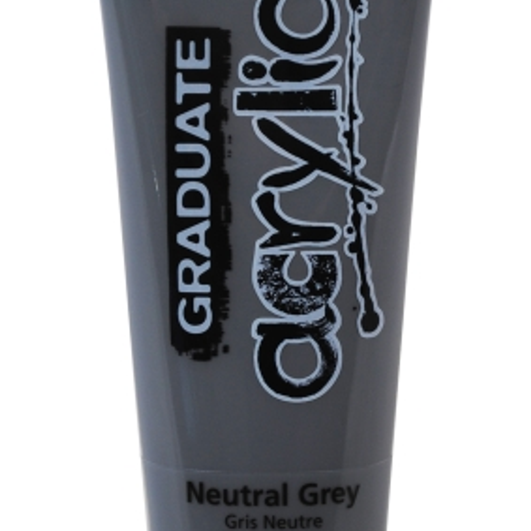 Daler Rowney Graduate Pintura Acrilica - Tubo de Plastico - 120ml - Color Gris Neutro 1