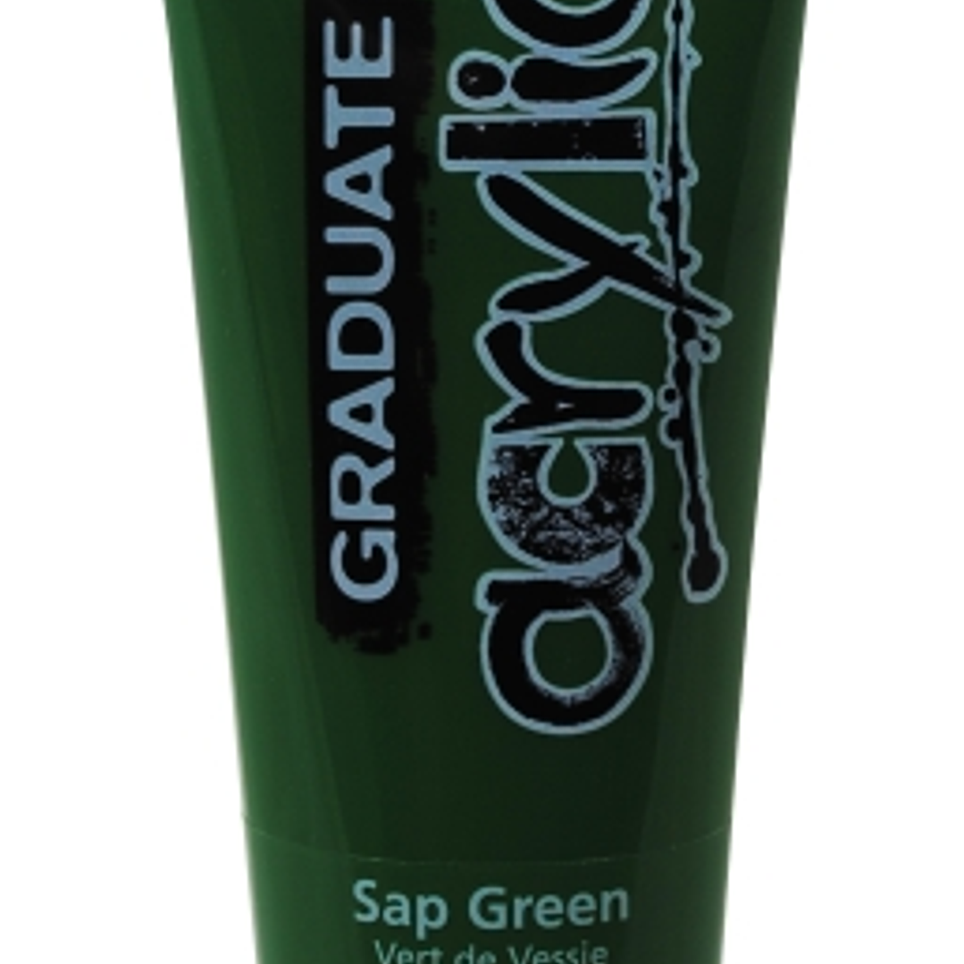 Daler Rowney Graduate Pintura Acrilica - Tubo de Plastico - 120ml - Color Verde Vejiga 1