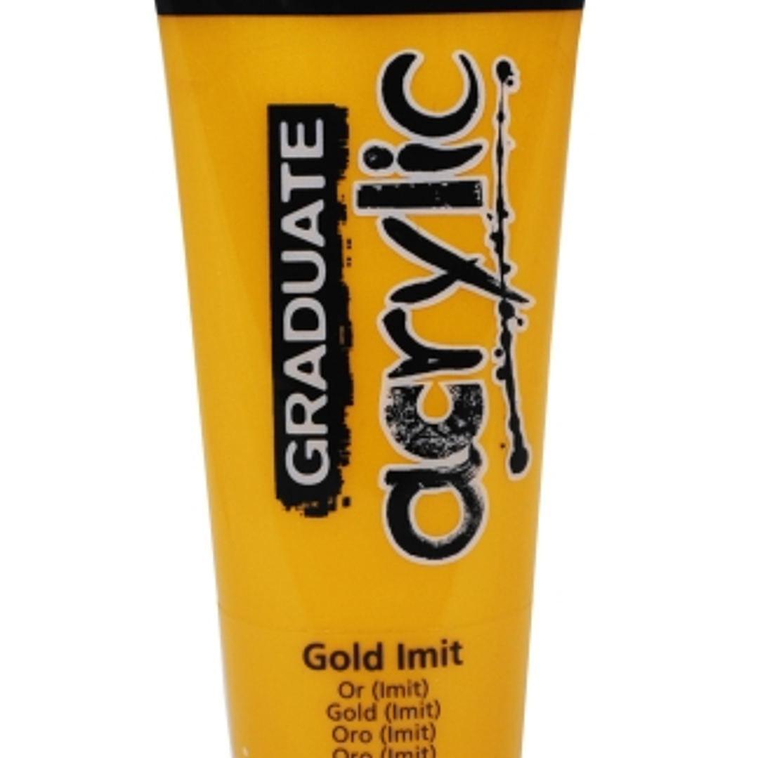 Daler Rowney Graduate Pintura Acrilica - Tubo de Plastico - 120ml - Color Imitacion Oro 1