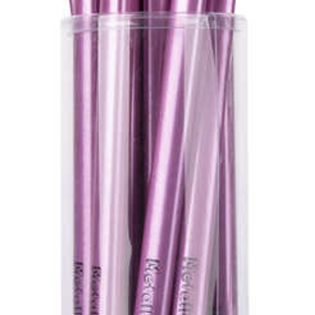 Apli Jumbo Metallic Lapiz Triangular de Color - 5mm de Grosor - Ideal para Mejor Sujecion - Mayor Cobertura en un Solo Trazo - Color Lila Metalizado 1