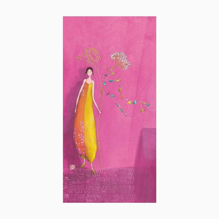 Pictura Gaëlle Boissonnard Tarjeta Doble - Acabado en Barniz de Relieve UV Grueso - Laminado Mate de Tacto Suave - 10.5x21cm - Papel con Certificacion 1