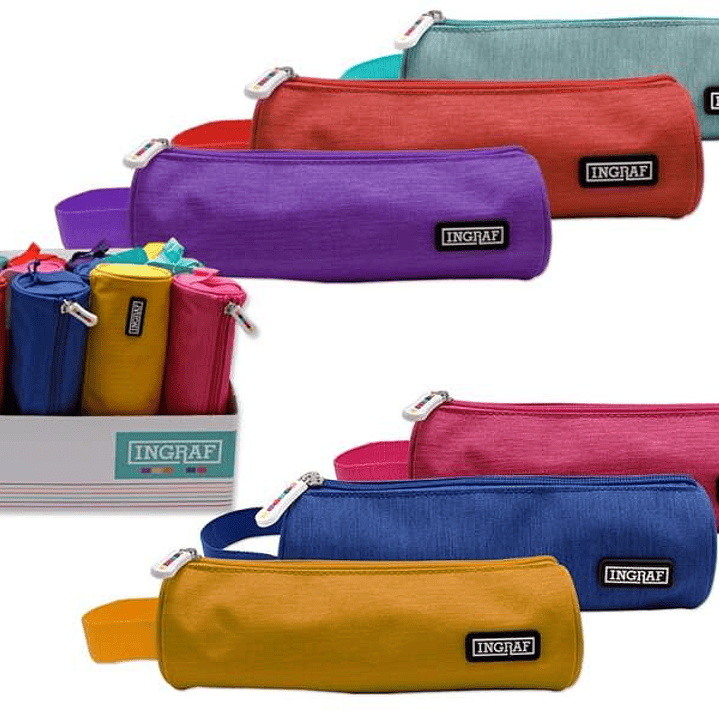 Ingraf Mediterraneo Portatodo Redondo - Diseño Elegante - Material Resistente - Cierre Seguro - Ideal para Uso Diario - Facil de Limpiar - Compacto y  1