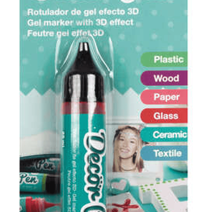 Apli Rotulador de Gel 3D con Acabado Perlado - 25ml - Ideal para Decorar Plastico, Madera, Papel, Cristal, Ceramica o Textil - Personalizacion Facil y 1