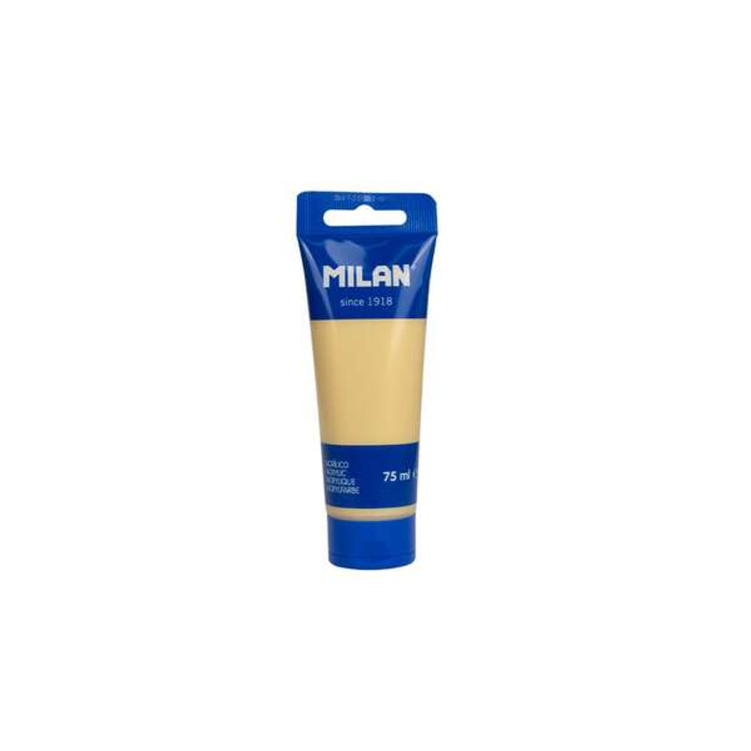 Milan Tubo de Pintura Acrilica 75ml - Pigmentos de Alta Calidad - Mezclable - Color Oro 1