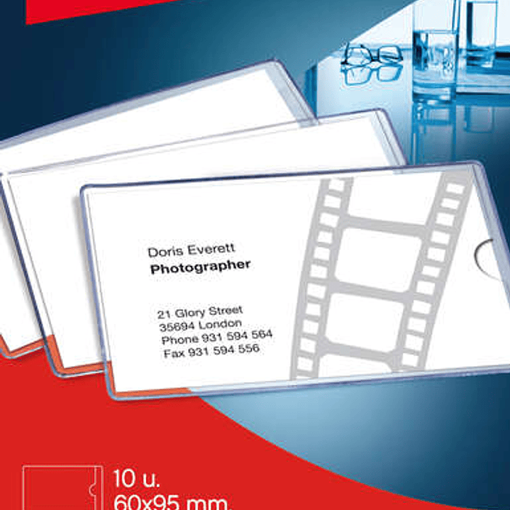 Apli Bolsillos Adhesivos Porta Tarjetas - 95 x 60mm - Ideal para Presentaciones Impresas, Dosieres, Catalogos, Libros, Planos, Archivadores, Carpesano 1