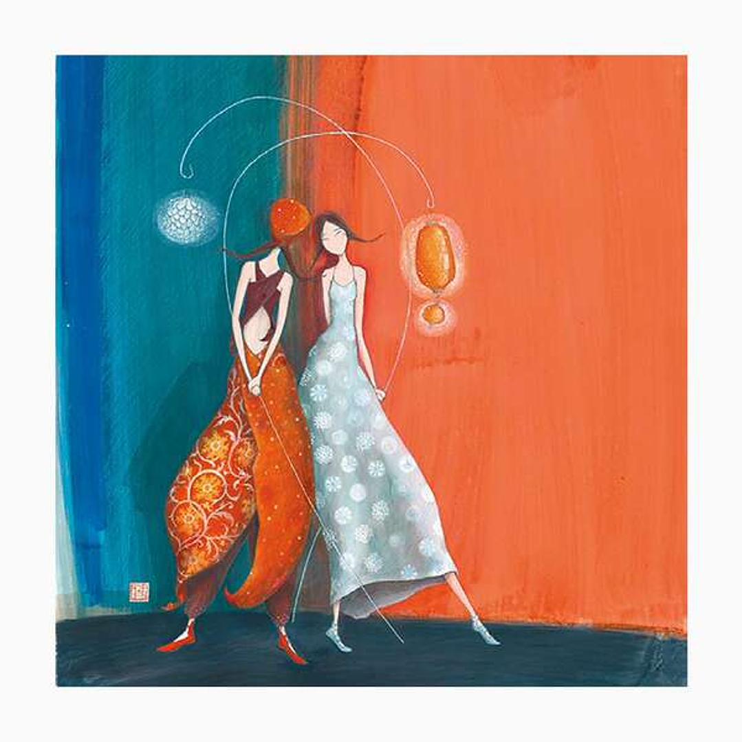 Pictura Gaëlle Boissonnard Tarjeta Doble - Acabado en Barniz de Relieve UV Grueso - Laminado Mate de Tacto Suave - 16x16cm - Papel con Certificacion F 1