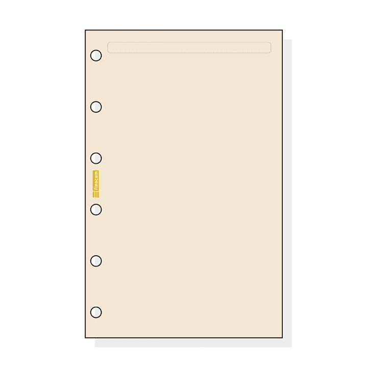 Finocam C243 Notas de Recambio para Agendas Classic - Liso - Formato 602 - 73x114x5mm - Color Crema 1