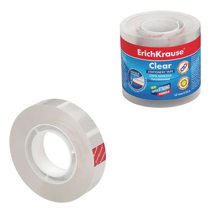 ErichKrause Cinta Adhesiva Clear - 12mmx33m - Transparente 1