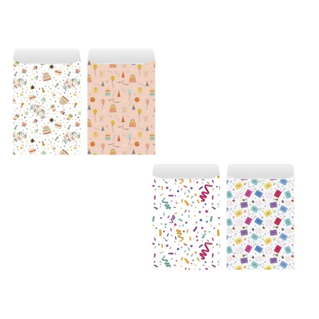 Bismark Pack de 2 Sobres Papel Kraft - Medidas 25x40cm - Ideal para Regalos - 4 Diseños Aleatorios 1