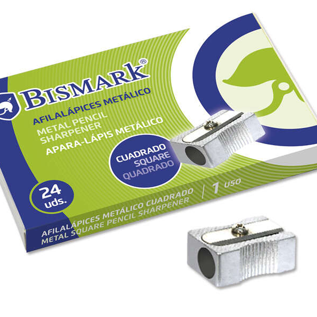 Bismark Afilalapiz Metalico para Lapices Normales - Color Acero 1