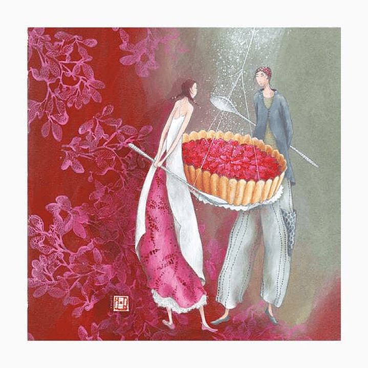 Pictura Gaëlle Boissonnard Tarjeta Doble - Acabado en Barniz de Relieve UV Grueso - Laminado Mate de Tacto Suave - 16x16cm - Papel con Certificacion F 1