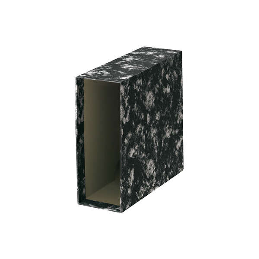 Dohe Funda de Archivador Tamaño Cuarto Natural - Medidas 226x241x82mm - Carton Forrado con Papel Impreso - Color Negro Jaspeado 1