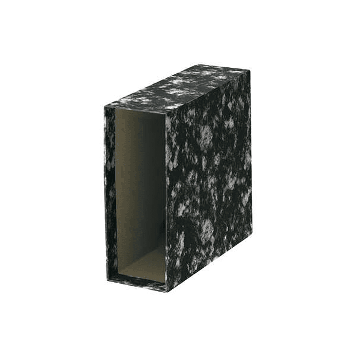 Dohe Funda de Archivador Tamaño Cuarto Natural - Medidas 226x241x82mm - Carton Forrado con Papel Impreso - Color Negro Jaspeado 1