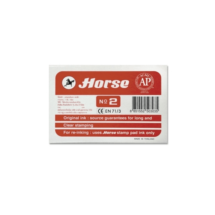 Horse Tampon Metalico Nº2 - Facil de Recargar - Resistente y Duradero - Color Rojo 1