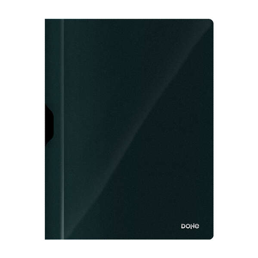 Dohe Dossier con Clip Metalico - Tamaño A4 - Fabricado en Polipropileno Opaco de 350 Micras - Color Negro 1