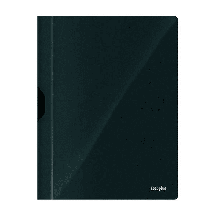 Dohe Dossier con Clip Metalico - Tamaño A4 - Fabricado en Polipropileno Opaco de 350 Micras - Color Negro 1