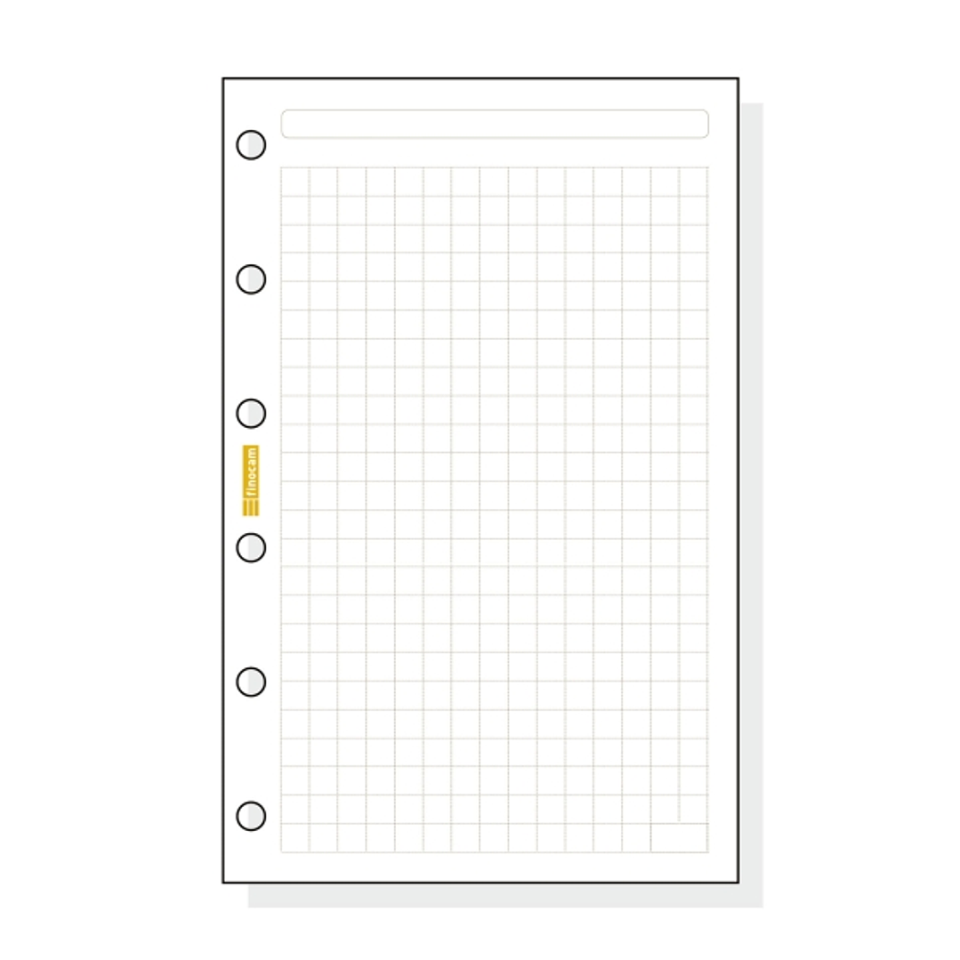 Finocam C240 Recambio para Agendas Classic - Cuadriculado - Formato 602 - 73x114x5mm - Color Blanco 1