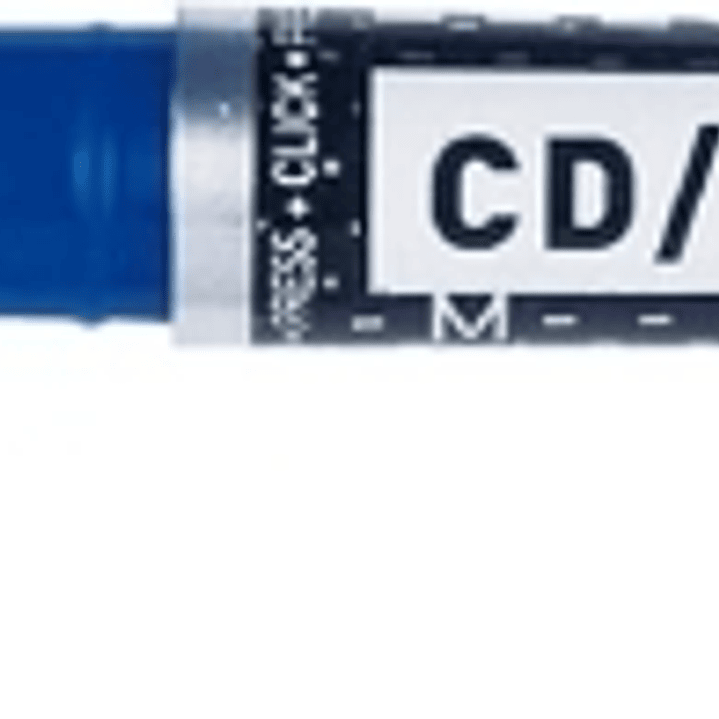 Molin Rotulador Permanente para CD, DVD - Doble Punta 0.4 y 1mm - Tinta Permanente con Base Alcohol - Color Azul 1