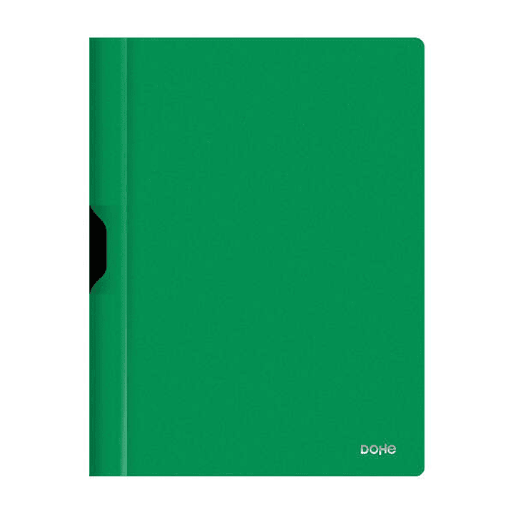 Dohe Dossier con Clip Metalico - Tamaño A4 - Fabricado en Polipropileno Opaco de 350 Micras - Color Verde 1