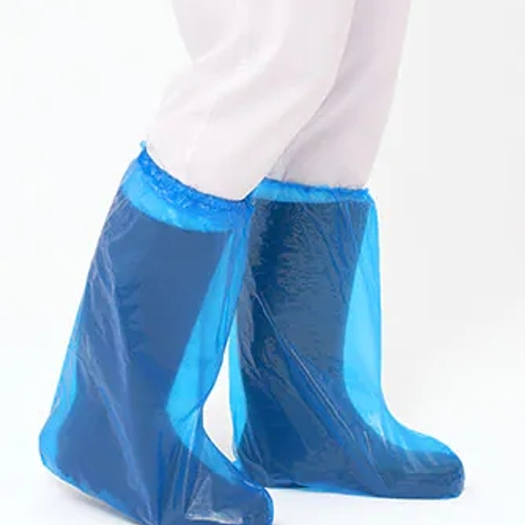 Santex Cubre Botas de Polietileno 40mic - Con Ajuste Elastico - Conforme (UE) 2016/425 - Color Azul 1