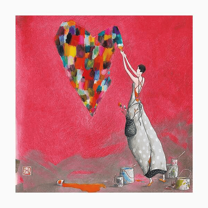 Pictura Gaëlle Boissonnard Tarjeta Doble - Acabado en Barniz de Relieve UV Grueso - Laminado Mate de Tacto Suave - 16x16cm - Papel con Certificacion F 1