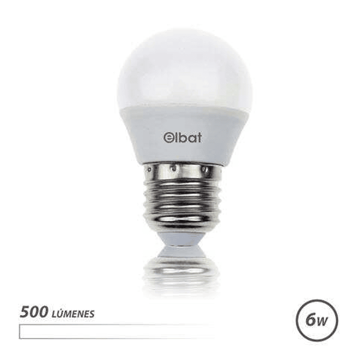 Elbat Bombilla LED G45 - 6W - 500lm - E27 - Luz Blanca 1