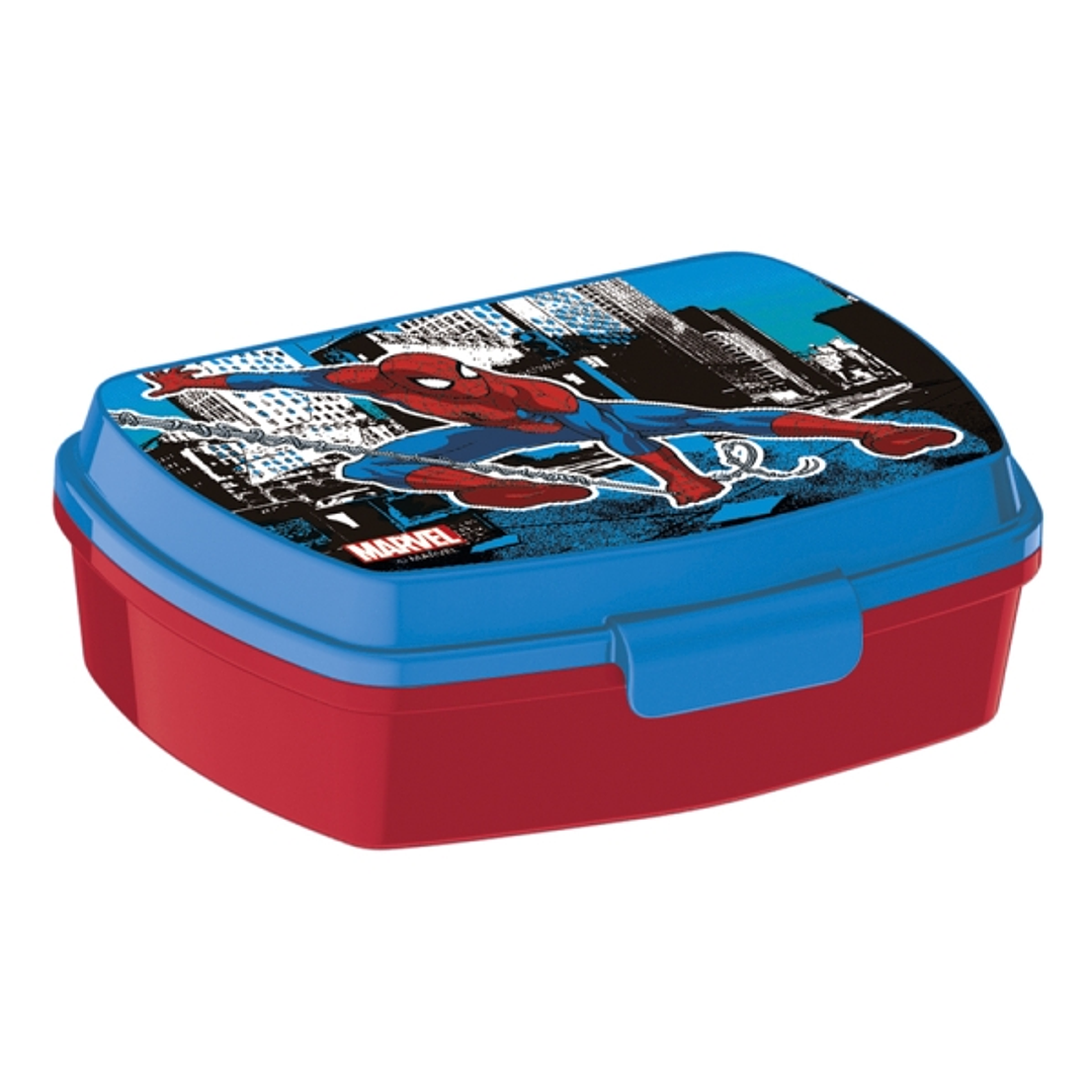 Safta Spider-Man Great Power Sandwichera - PVC sin BPA - Rectangular - Color Rojo y Azul 1