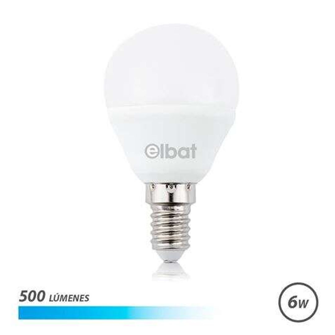 Elbat Bombilla LED G45 6W 500LM E14 Luz Fria - Ahorro de Energia - Larga Vida Util - Bajo Consumo - Color Blanco 1