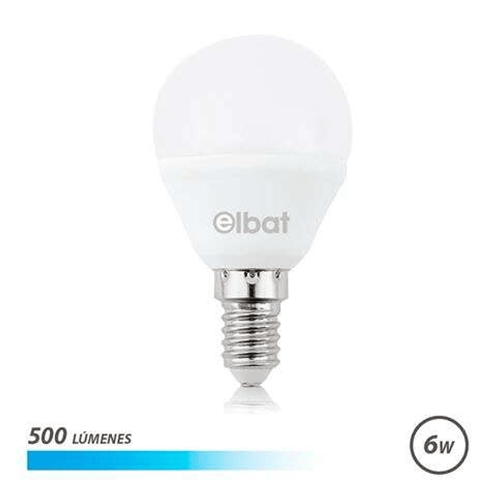 Elbat Bombilla LED G45 6W 500LM E14 Luz Fria - Ahorro de Energia - Larga Vida Util - Bajo Consumo - Color Blanco 1