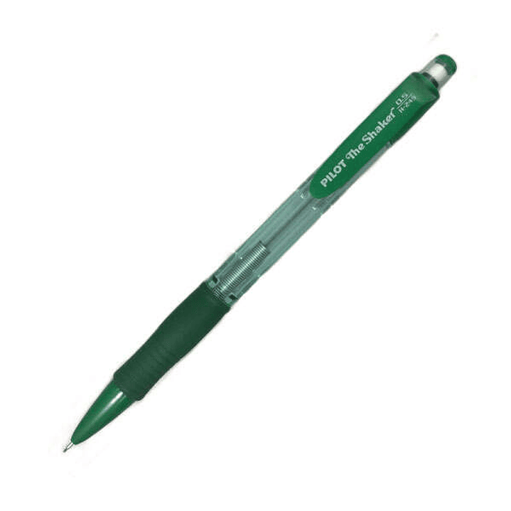 Pilot Portaminas The Shaker H-245 - Grip de Goma - Mina de 0.5mm - Goma de Borrar - Color Verde 1
