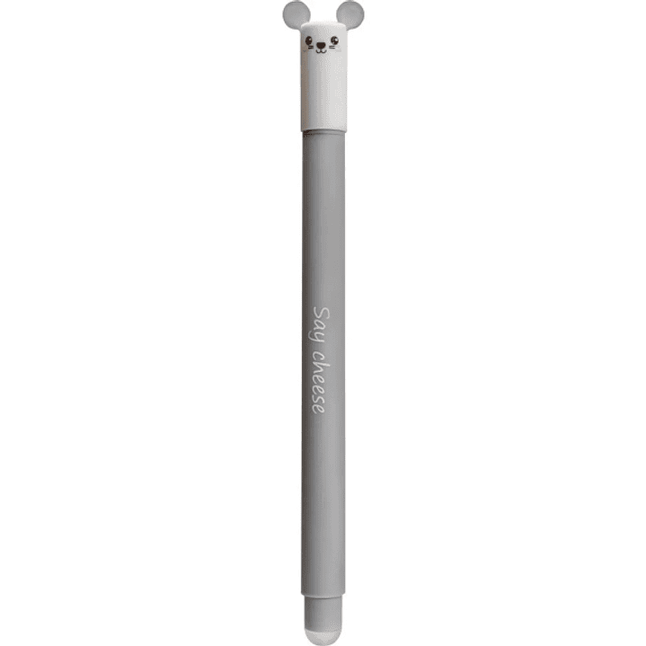 Eberhard Faber Animal Erase It! Boligrafo Borrable Tinta Gel Azul - Trazo 0.7mm - Tacto Soft - Diseño Raton 1