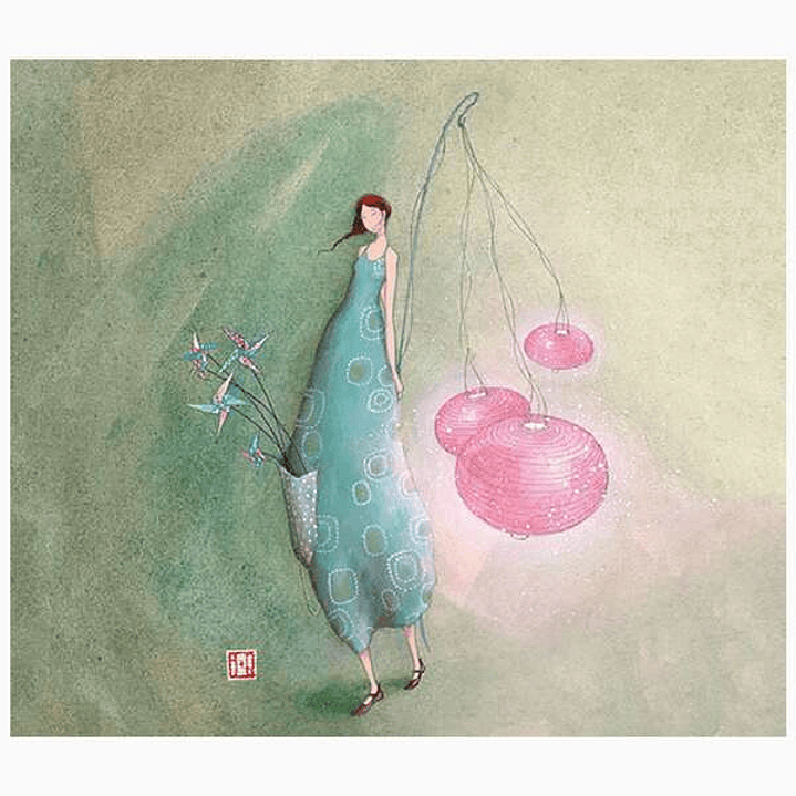 Pictura Gaëlle Boissonnard Tarjeta Doble - Acabado en Barniz de Relieve UV Grueso - Laminado Mate de Tacto Suave - 10.5x21cm - Papel con Certificacion 1