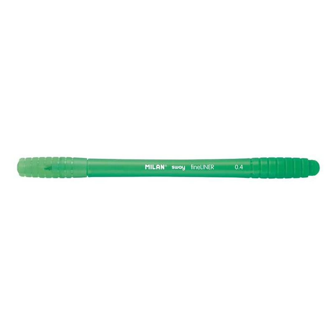 Milan Sway Fineliner Rotulador - Punta Fina 0.4mm - Ergonomico - Tinta al Agua - Color Verde 1