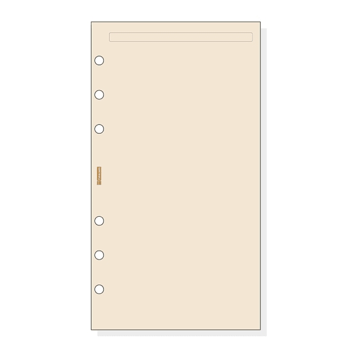 Finocam C943 Notas de Recambio para Agendas Classic - Liso - Formato 609 - 94x171x5mm - Color Crema 1