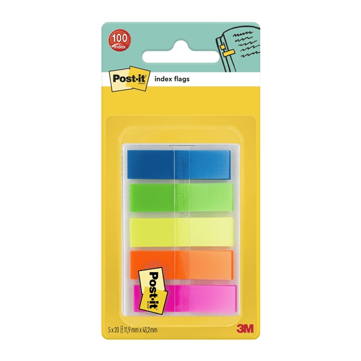 Post-It Index Dispensador con 100 Marcadores de Indice Reposicionables - Forma Rectangular - Colores Surtidos 1