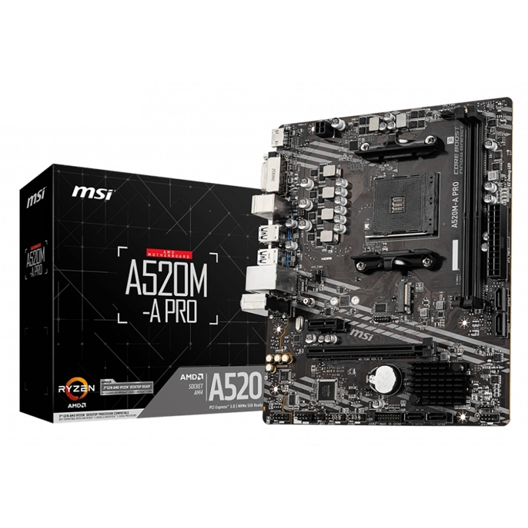 MSI Placa Base A520M-A PRO mATX AM4 1