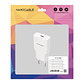 Nanocable Cargador USB-C/PD + USB-A/QC 25W Blanco - Thumbnail 2