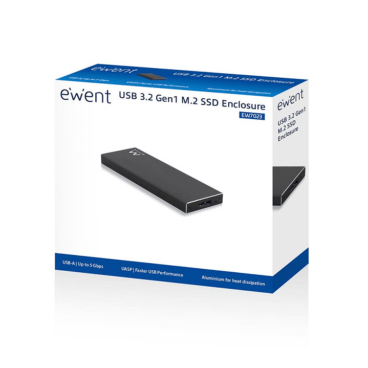 Ewent EW7023 Caja externa SSD M2 USB 3.1 Aluminio 3