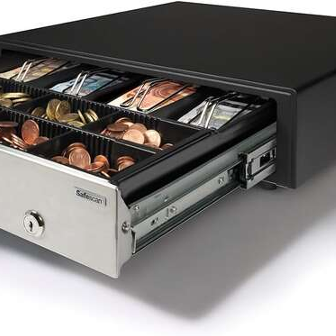 Safescan HD-4141S Cajon Portamonedas - 8 Compartimentos para Monedas y 4 para Billetes - hasta 2 Millones de Aperturas 1